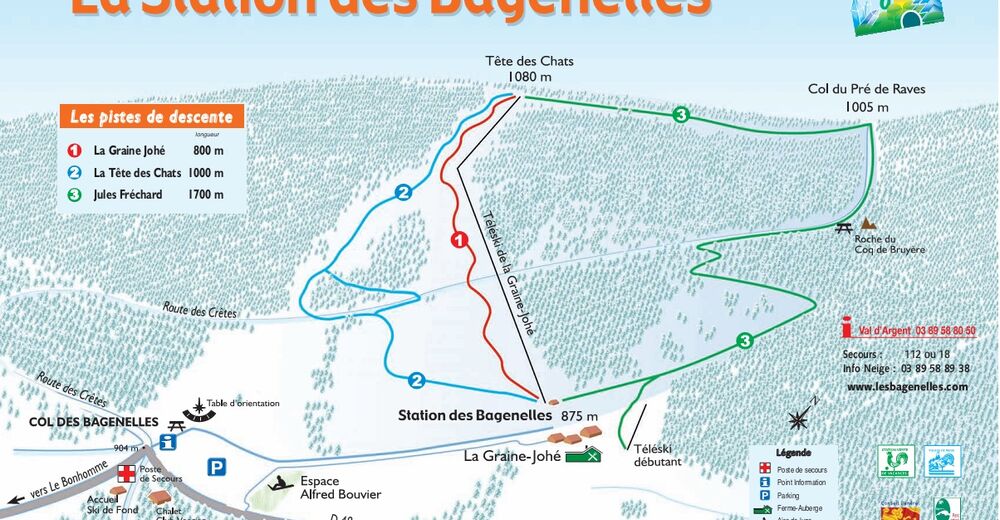 Plan de piste Station de ski Les Bagenelles