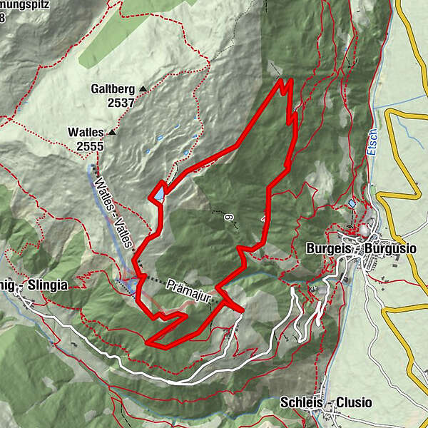 watles Pfaffensee BERGFEX Wanderung Tour Südtirol