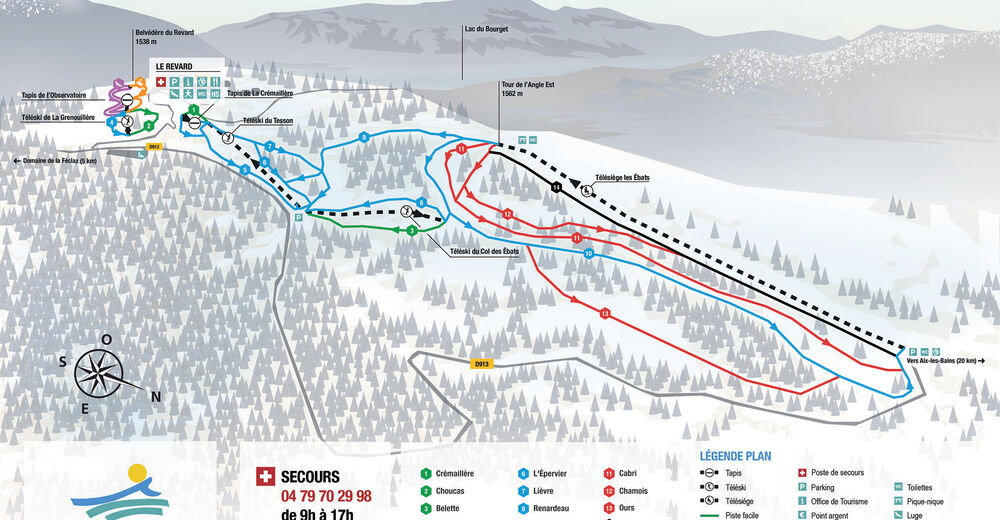 Plan de piste Station de ski Le Revard