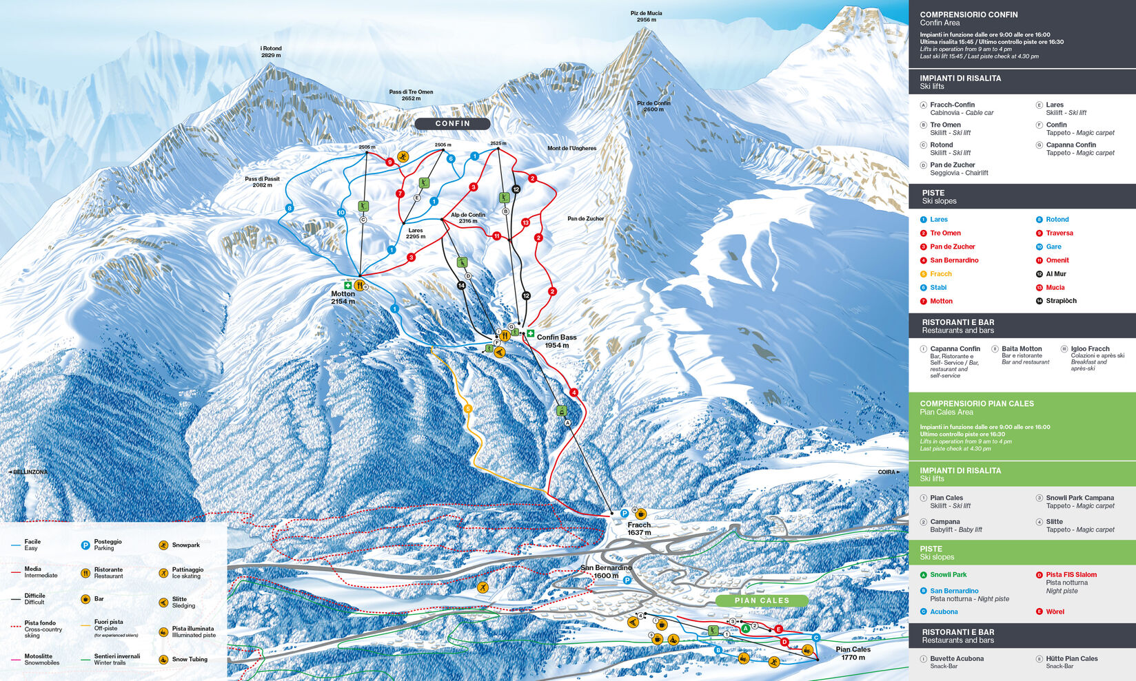 PistenplanSkigebiet San Bernardino