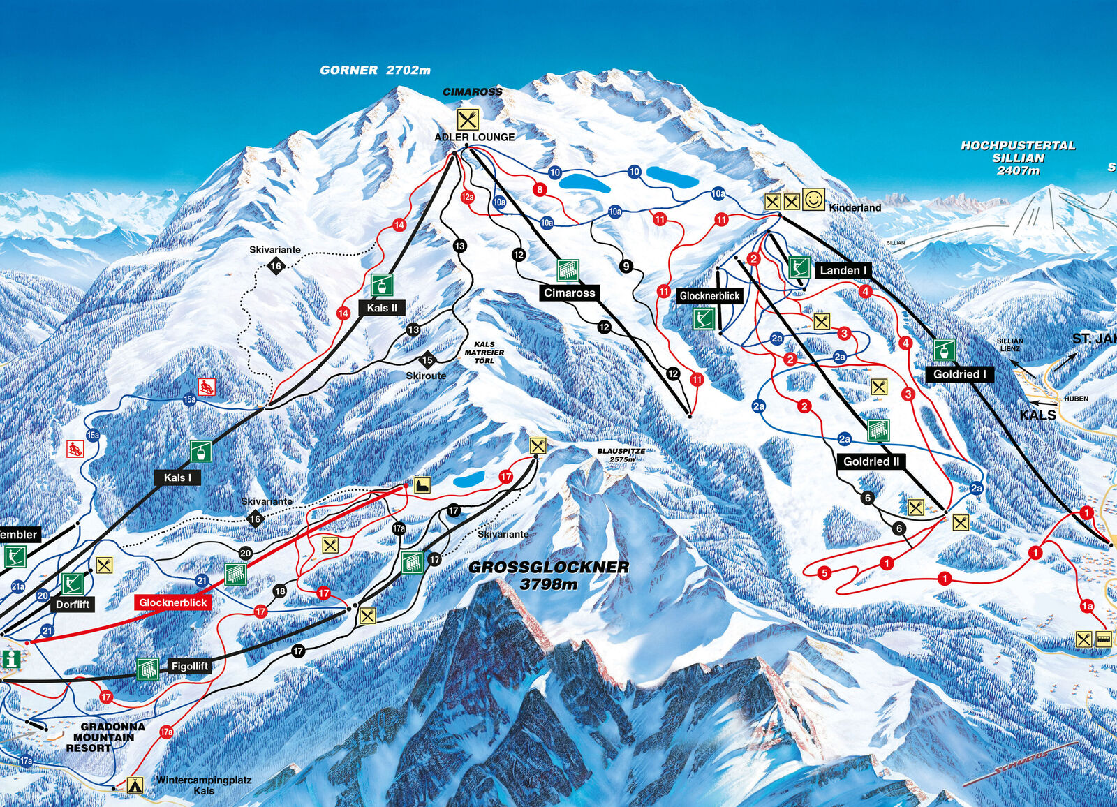 Pistenplan Skigebiet Matrei / GG Resorts Kals-Matrei