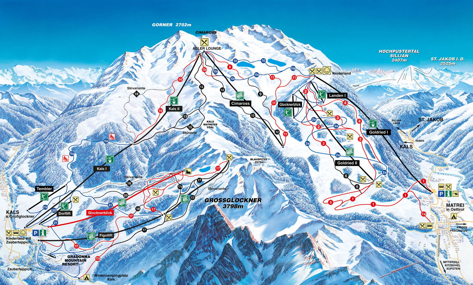 PistenplanSkigebiet Matrei / GG Resorts Kals-Matrei