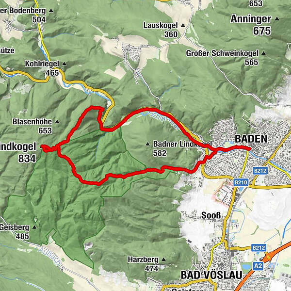 Hoher Lindkogel von Baden BERGFEX Wanderung Tour Niederösterreich