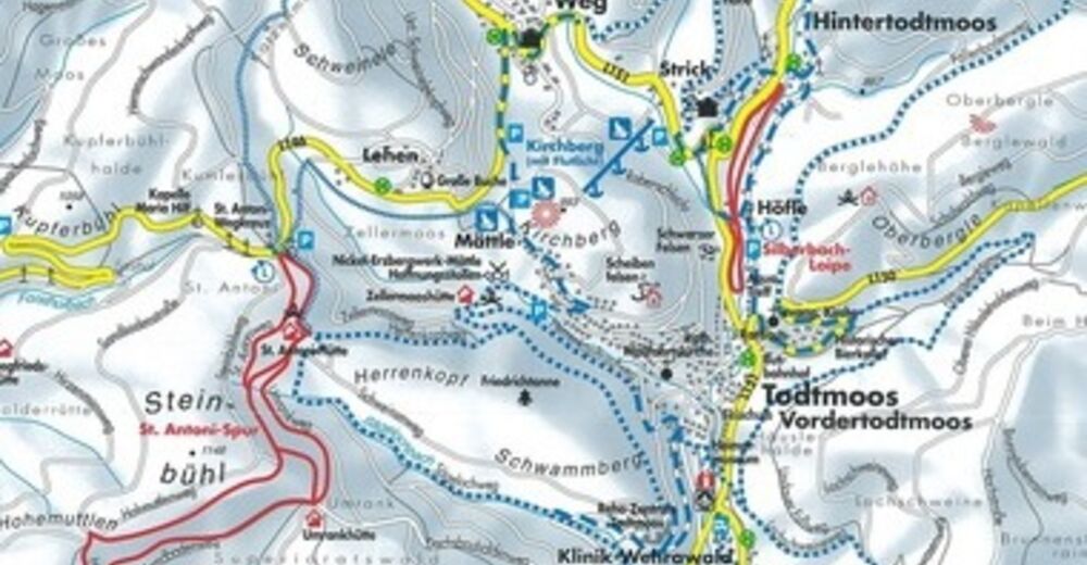 Mappa delle piste Comparto sciistico Herrenschwand / Todtmoos