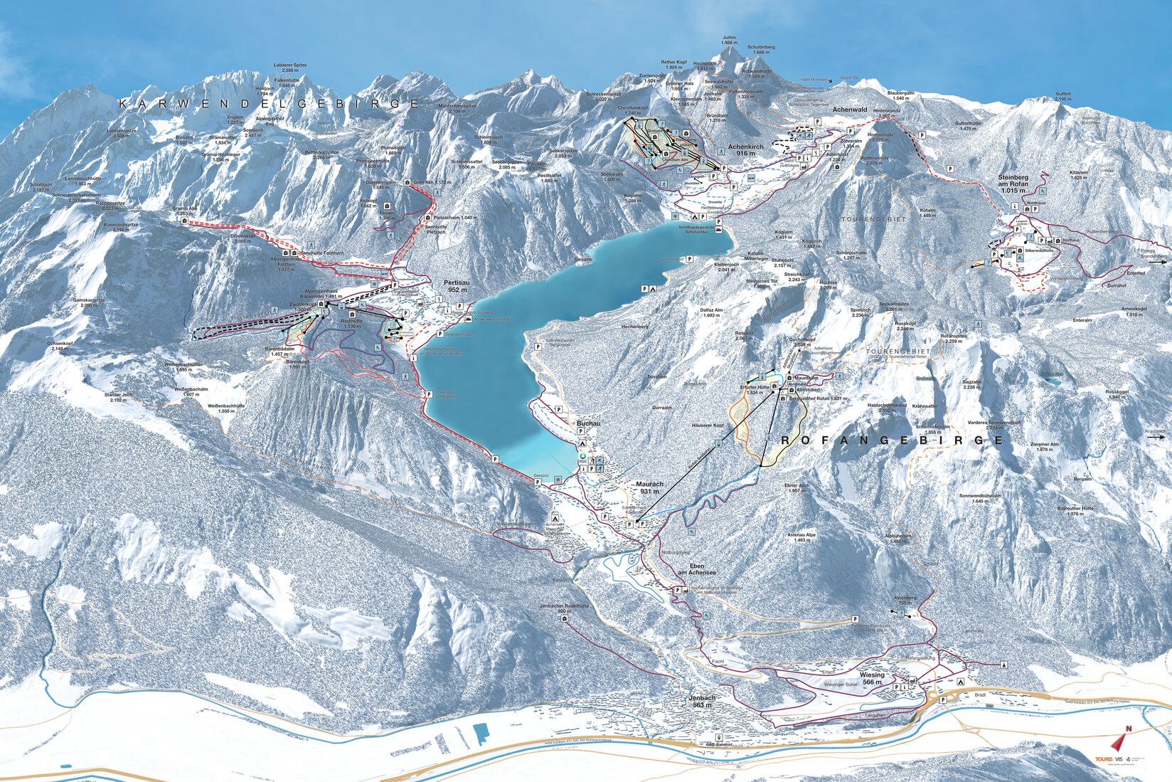 PistkartaSkidområde Achensee