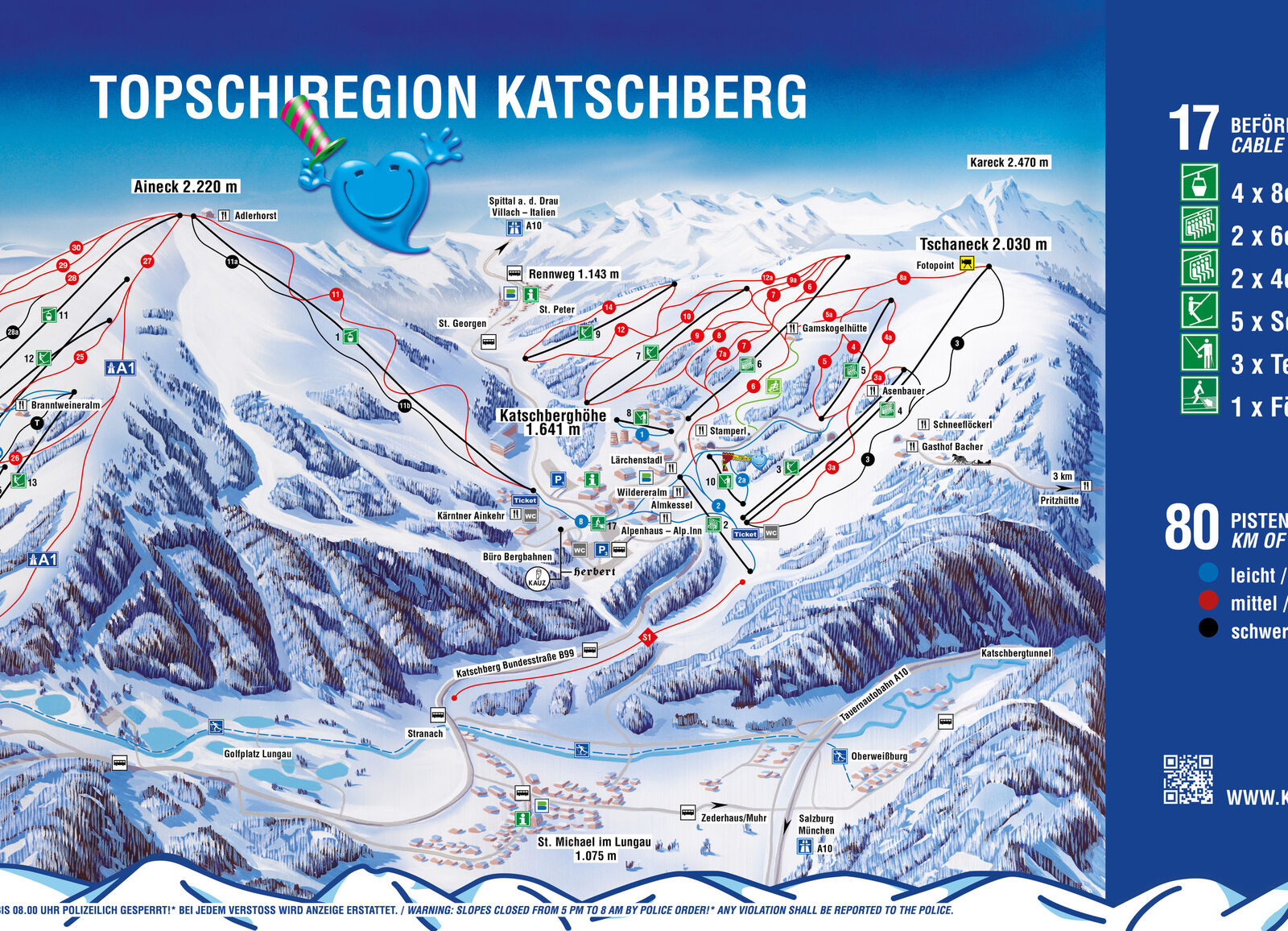 Pistenplan Skigebiet Katschberg