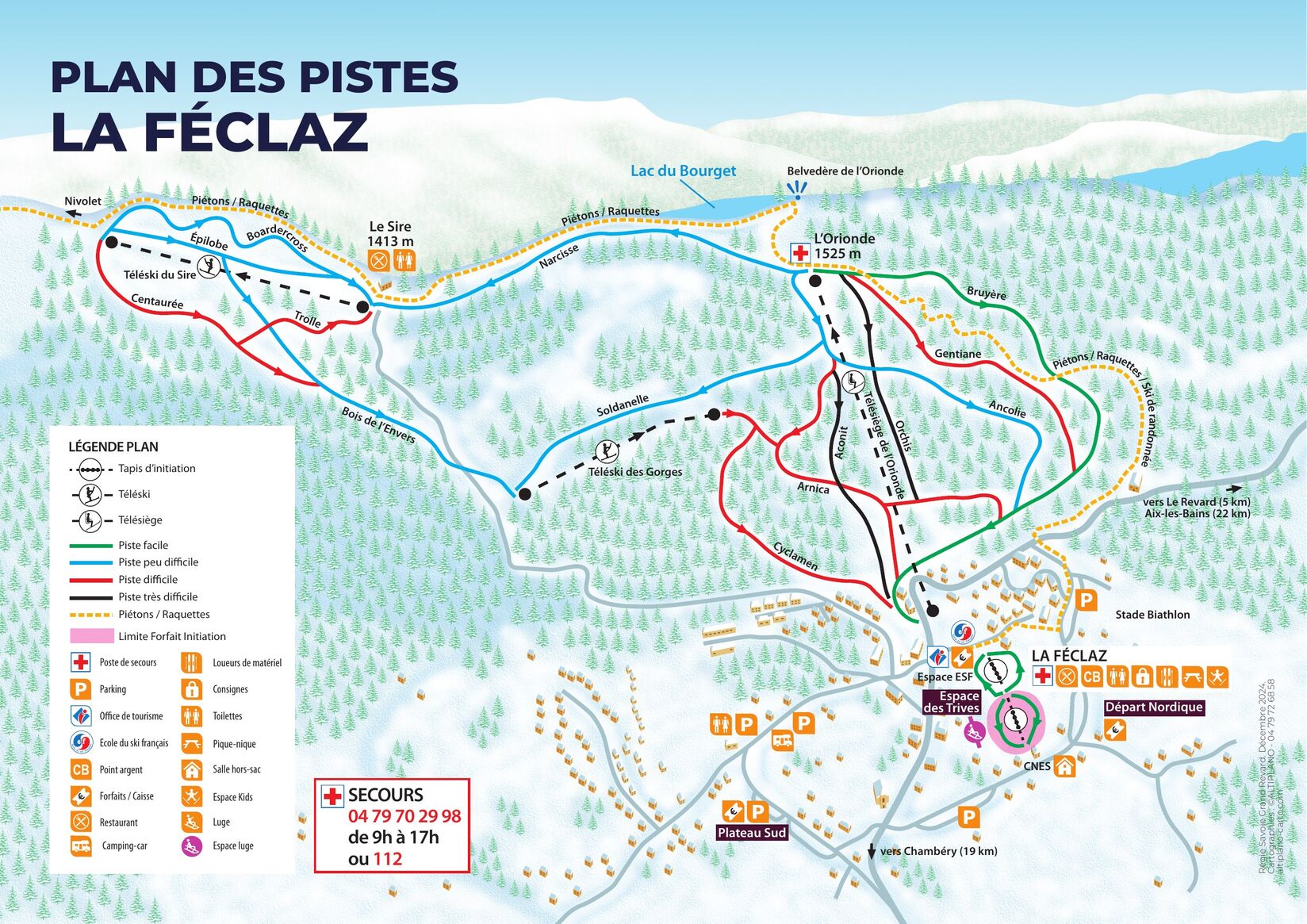 PistenplanSkigebiet La Féclaz