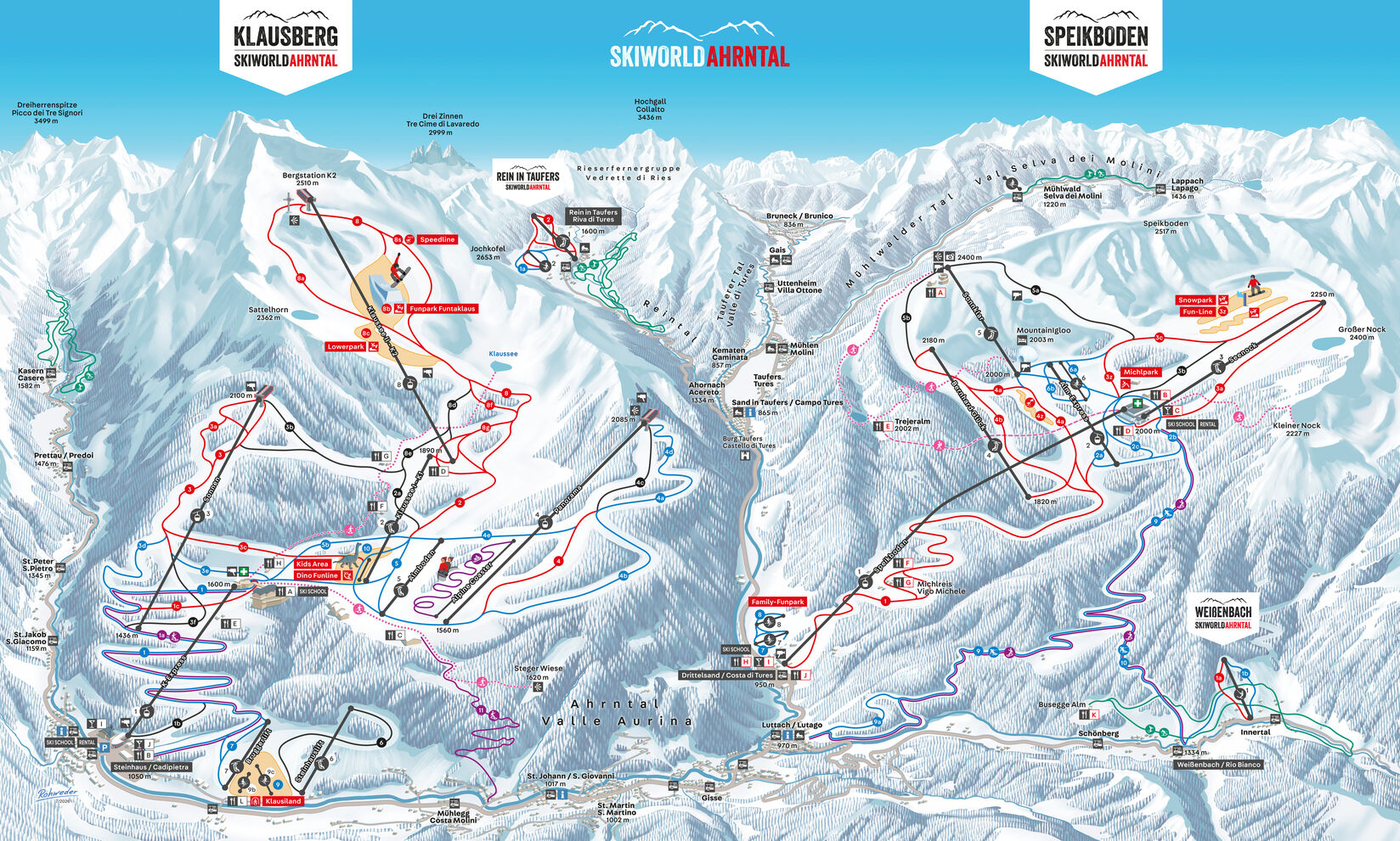 PistenplanSkigebiet Speikboden – Skiworld Ahrntal