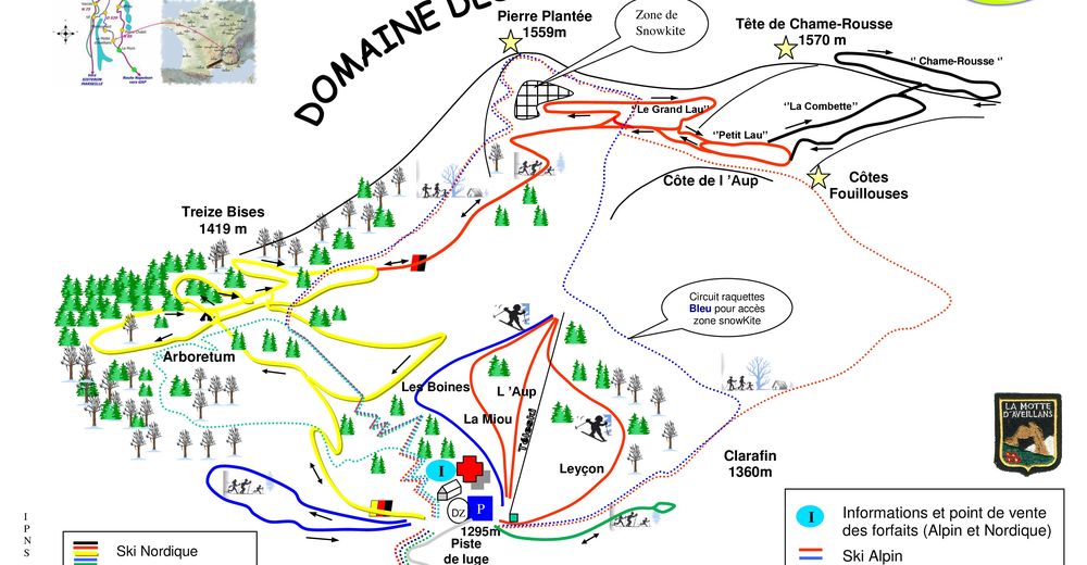 Plan de piste Station de ski Les Signaraux