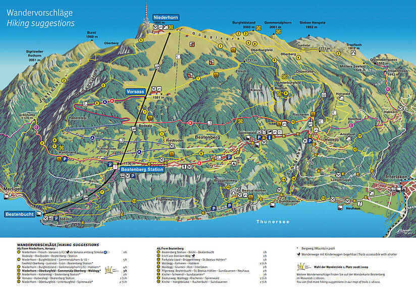PistenplanSkigebiet Beatenberg - Niederhorn