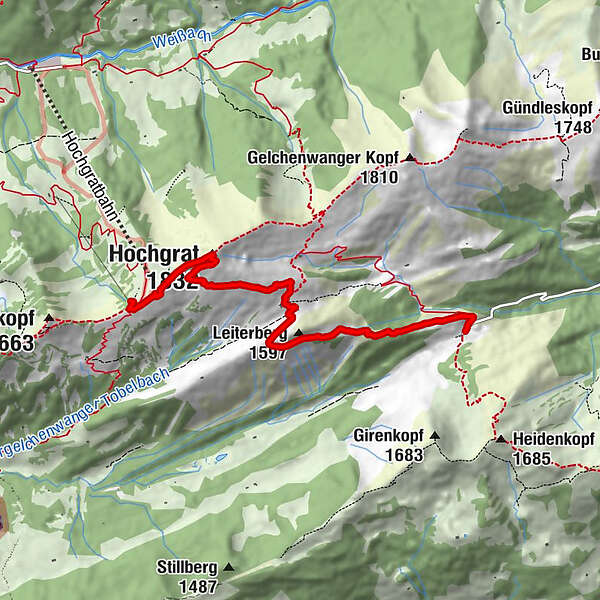 Oberstaufen - Leiterberg - Hochgrat - Staufner Haus - BERGFEX ...