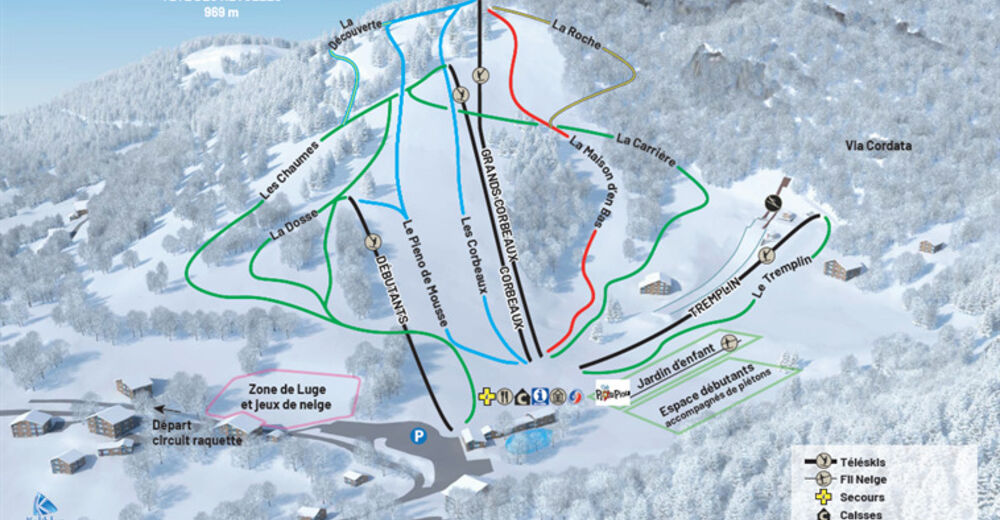 Plan de piste Station de ski Larcenaire - Bussang