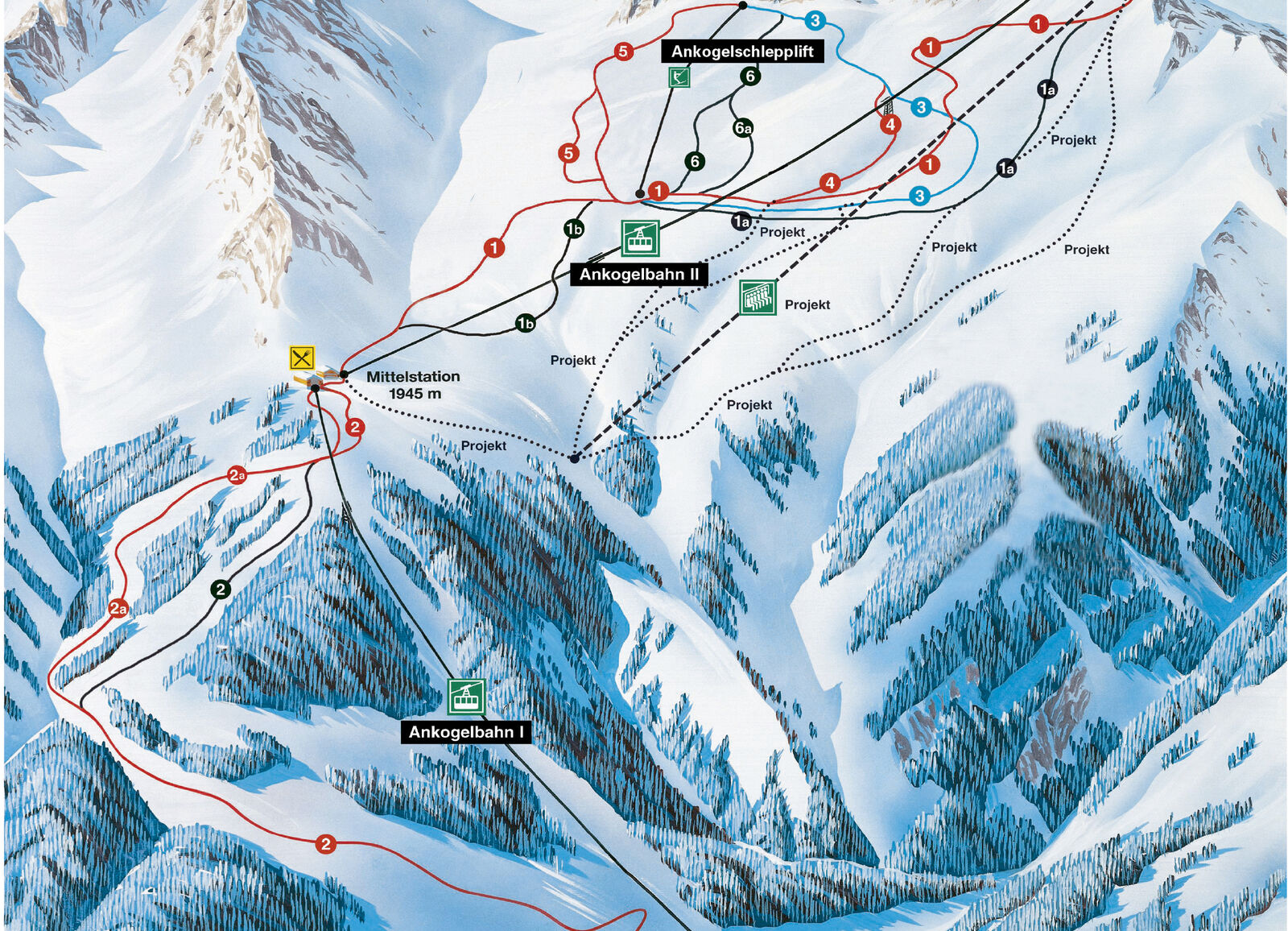 Pistenplan Skigebiet Ankogel / Mallnitz