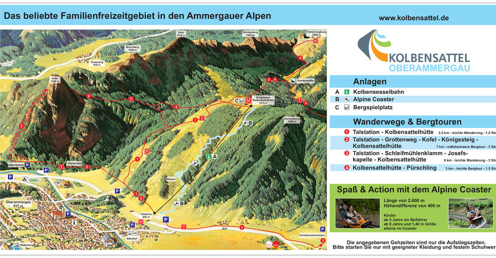 BERGFEX: Oberammergau-Kolbensesselbahn: - Cestování