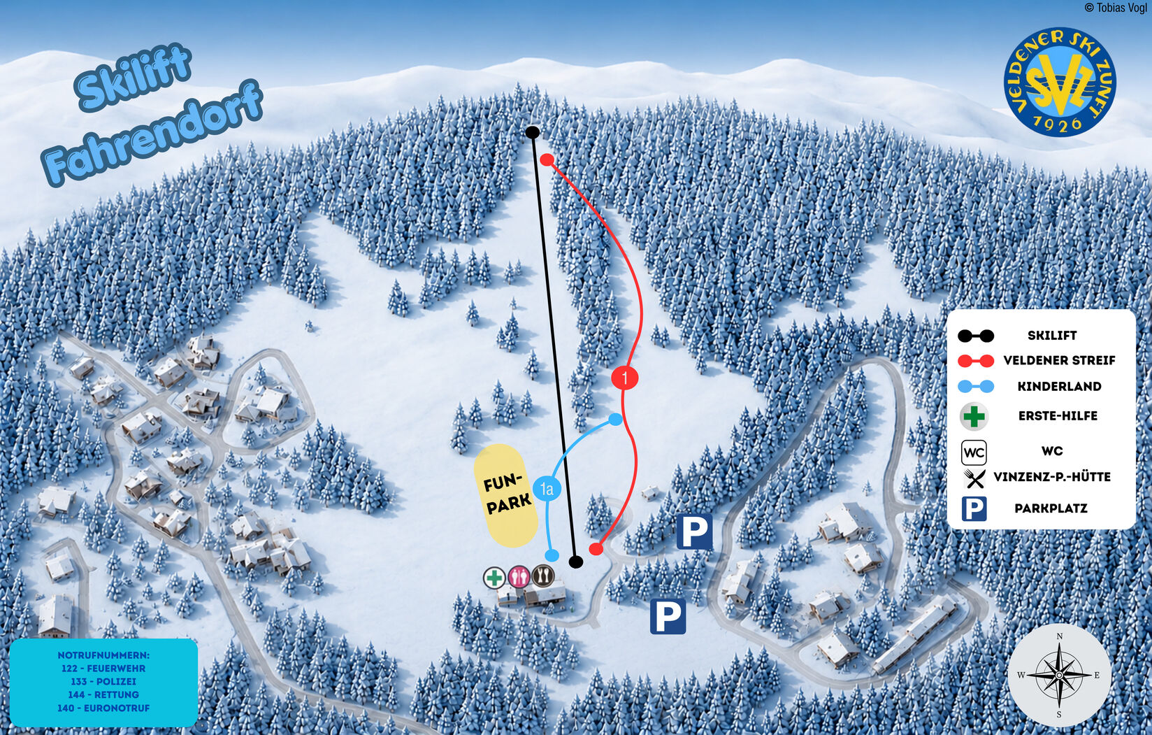 PistenplanSkigebiet Skilift Fahrendorf