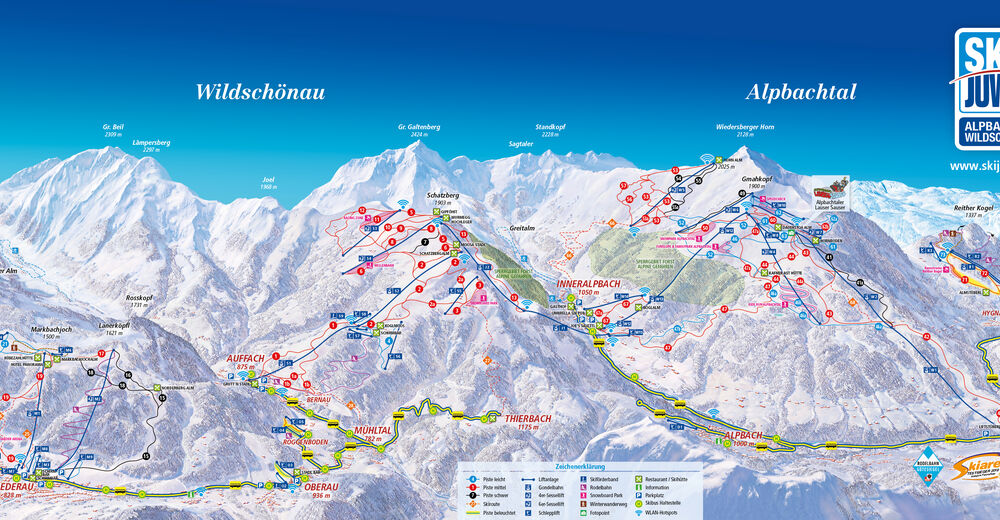 Piste map Ski resort Roggenboden