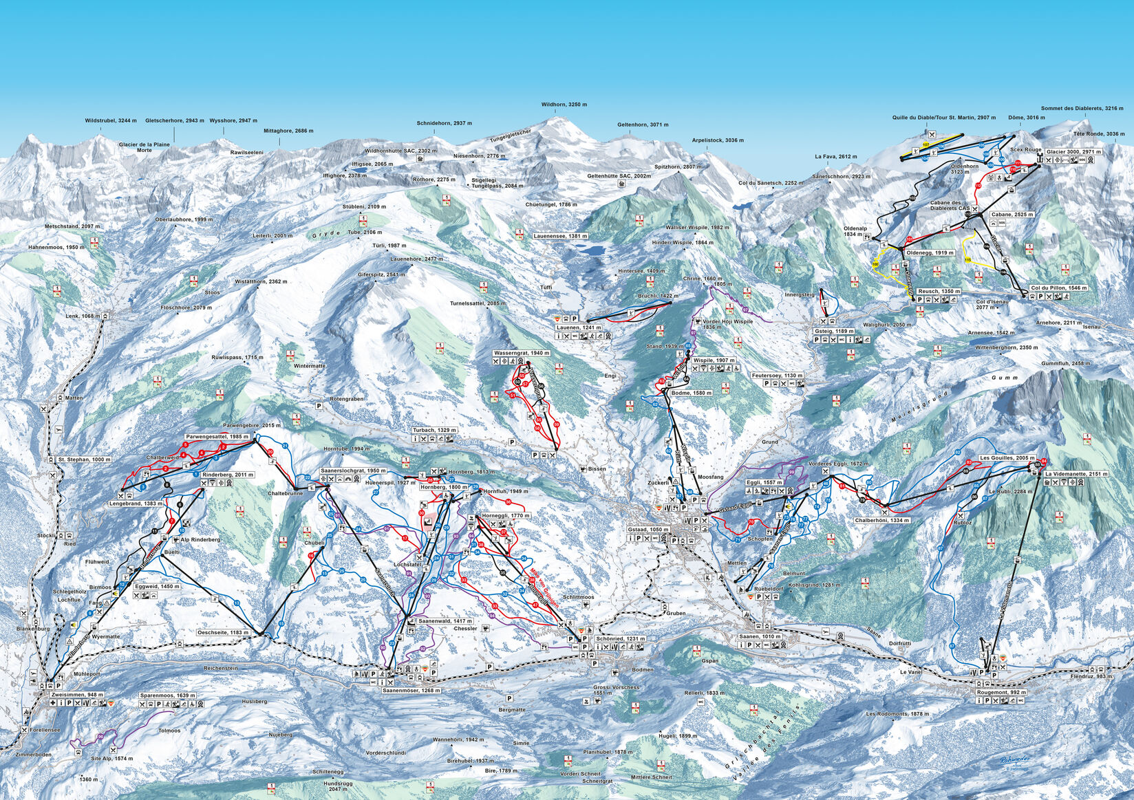 PistenplanSkigebiet Gstaad