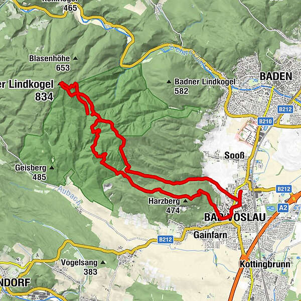 Bad Vöslau Hoher Lindkogel Hinterer Lindkogel Sooßer Lindkogel