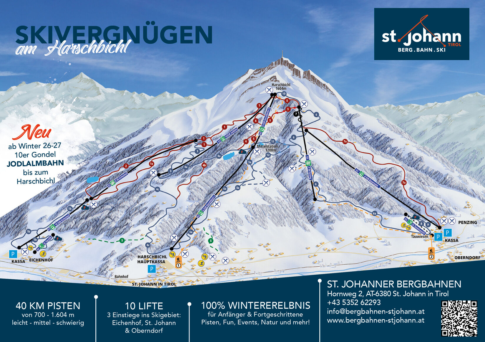PistenplanSkigebiet St. Johann in Tirol