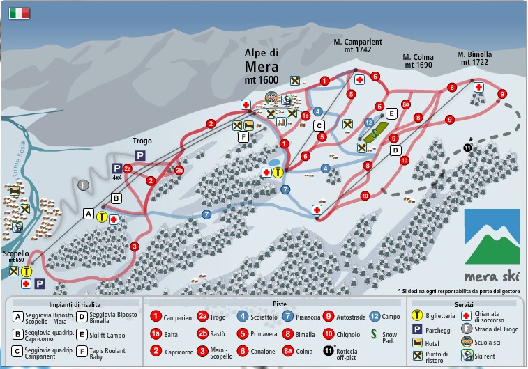 PistenplanSkigebiet Scopello / Alpe di Mera