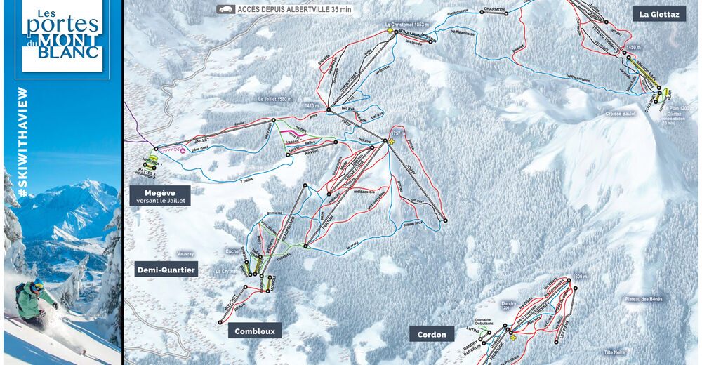 Plan de piste Station de ski Combloux