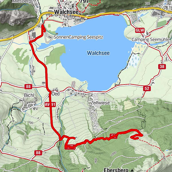 Von Walchsee Tirol Österreich zur Lippenalm BERGFEX Wanderung