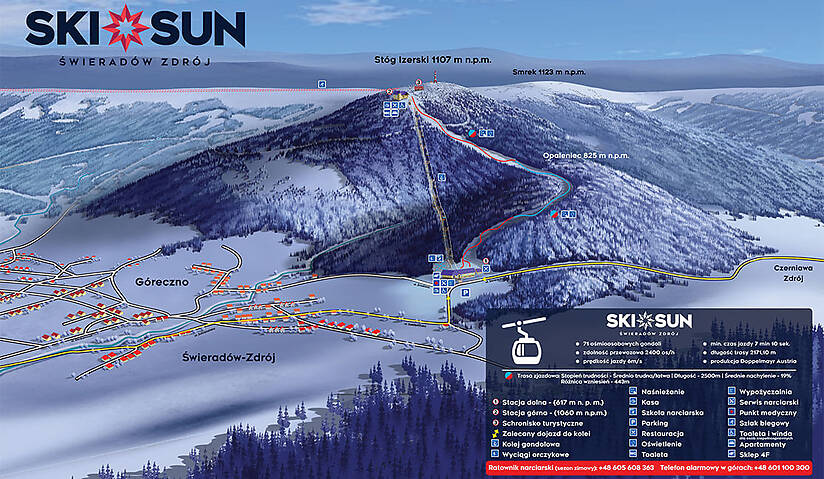 PistenplanSkigebiet Ski&Sun Świeradów Zdrój