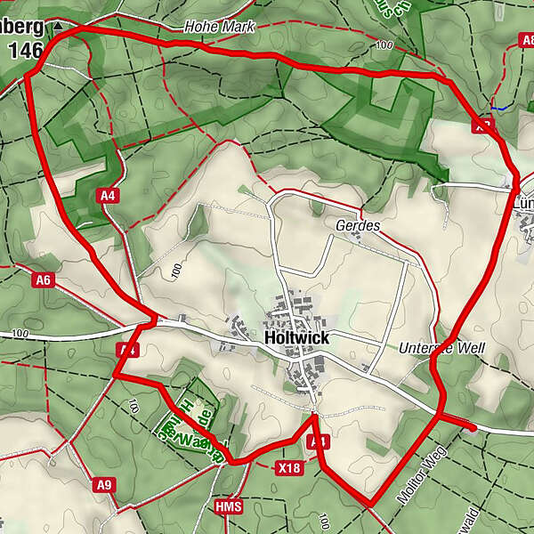 Haltern am See Lünzum Waldbeerenberg Holtwick BERGFEX