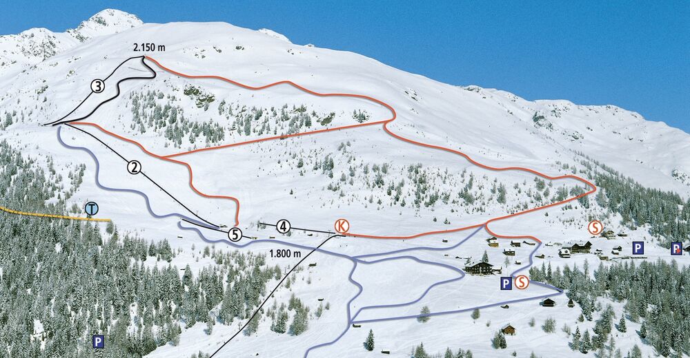 Mapa stoków Ośrodek narciarski Emberger Alm / Berg im Drautal