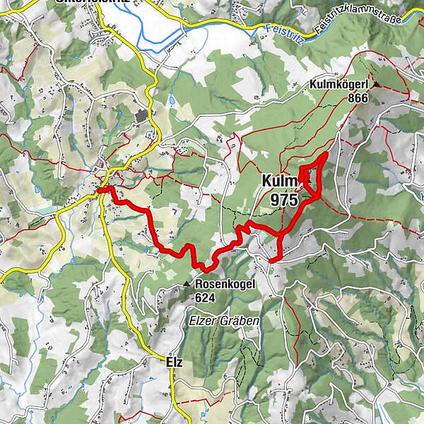 Meißel Puch bei Weiz Kulm Ackerwirt BERGFEX Wanderung Tour