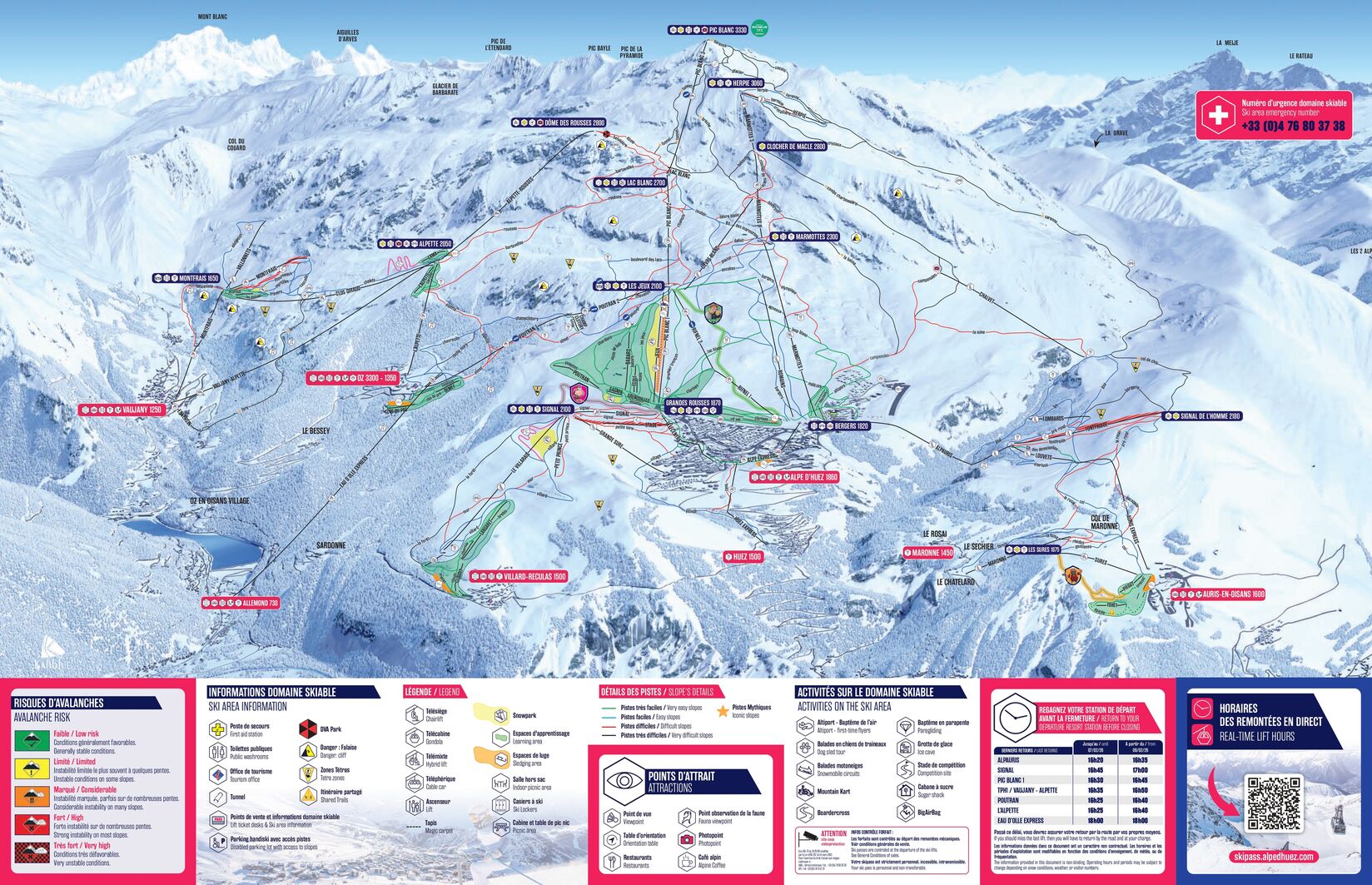 PistenplanSkigebiet Auris en Oisans / Espace Alpe d'Huez