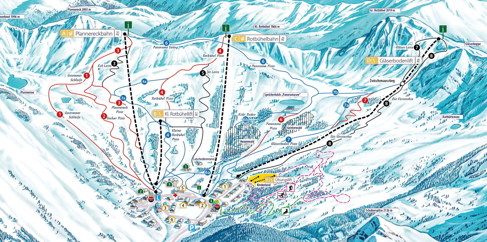 PistenplanSkigebiet Planneralm / Schneebären