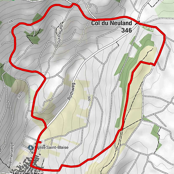 Circuit Des Croix De Chemins Et Le Strangeberg Depuis Westhalten