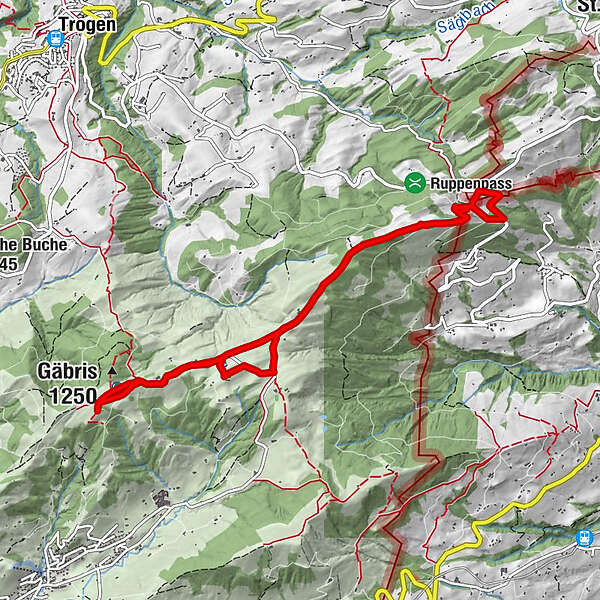 Aussichtstour von der Landmark bis zum Gäbris BERGFEX Wanderung