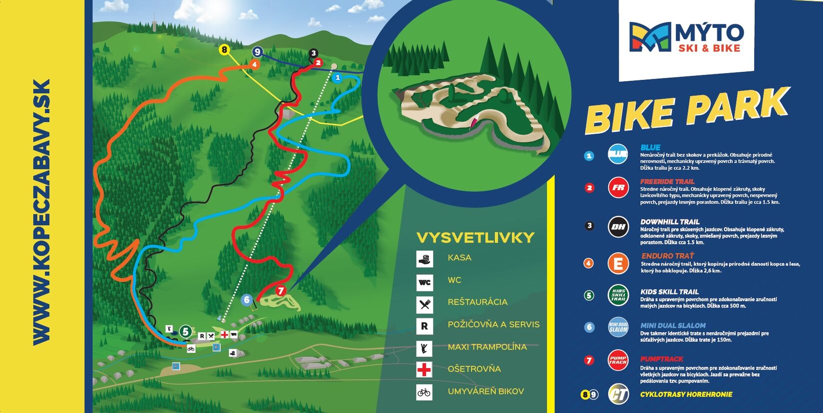 PistenplanSkigebiet Mýto pod Ďumbierom