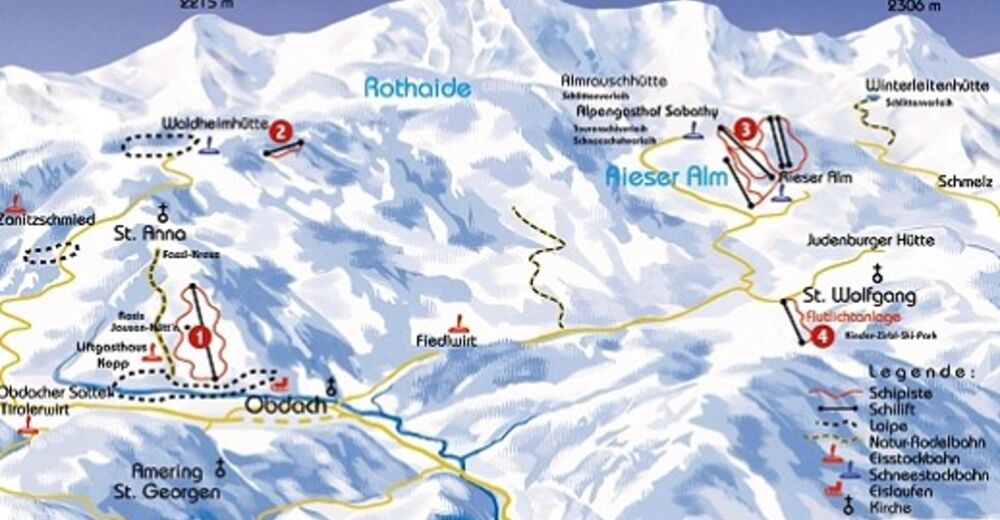 Pistenplan Skigebiet Waldheimhütte