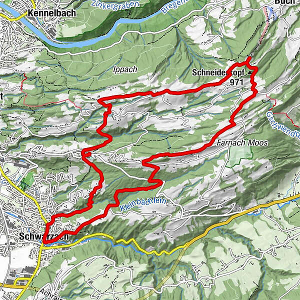 Schwarzach Schneiderkopf Gasthof Kreuz Dornbirn BERGFEX