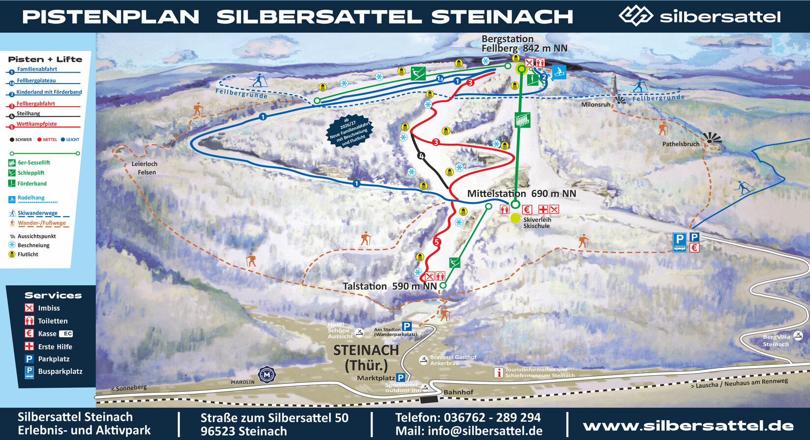 PistenplanSkigebiet Silbersattel
