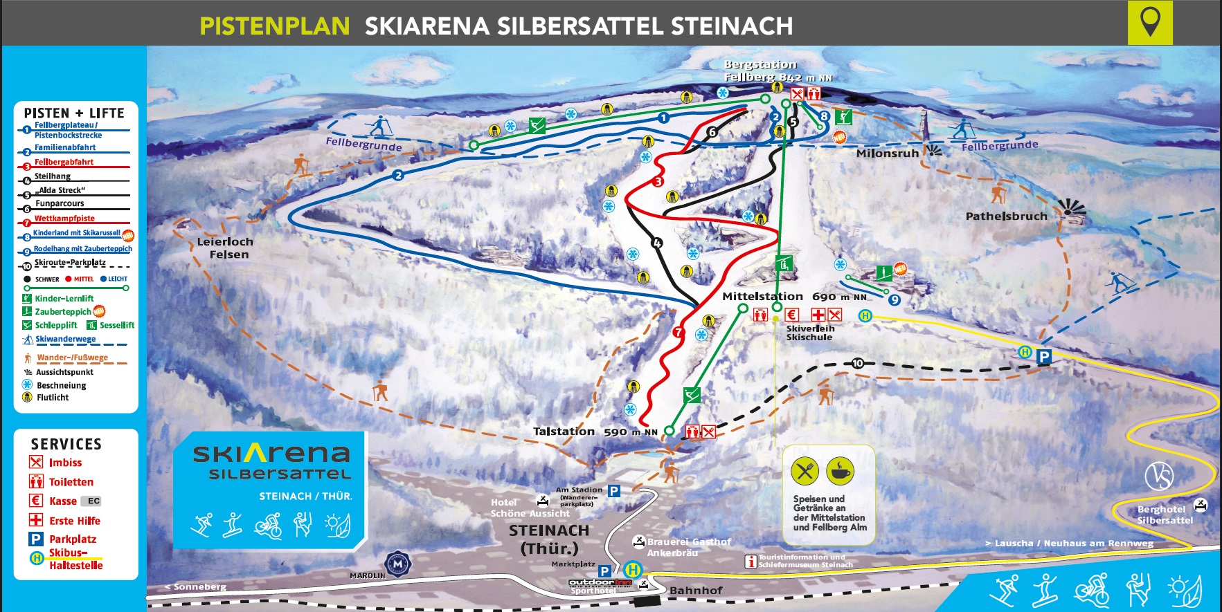 Bergfex Mapa Stok W Skiarena Silbersattel Mapa Panoramiczna Skiarena Silbersattel Mapa