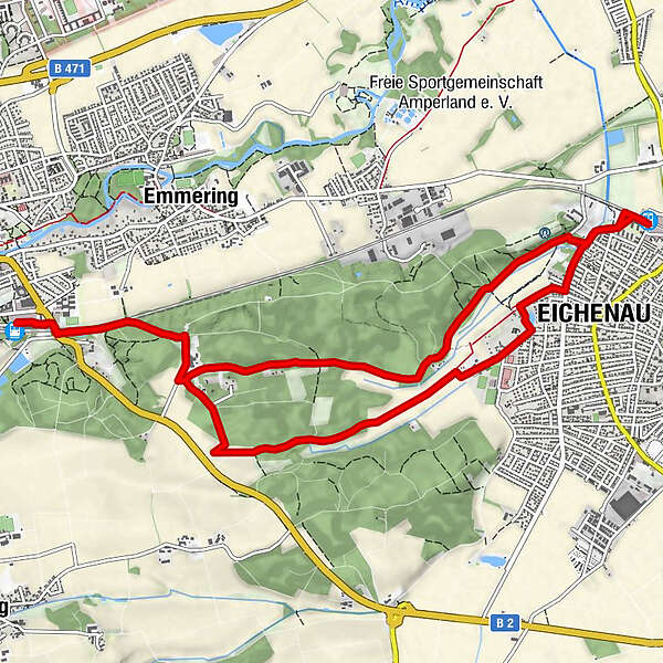 AuszeitWandern: Eichenau-Emmeringer Leite-Fürstenfeldbruck - BERGFEX ...
