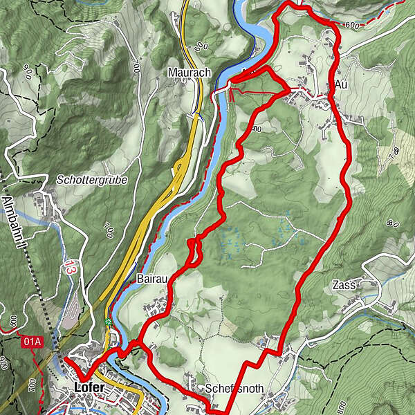 LOFER Teufelssteg und entlang der Saalach BERGFEX Wanderung