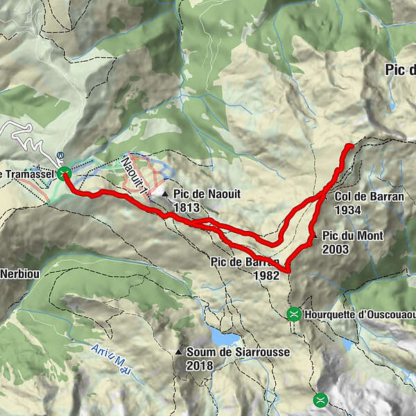 Crête du Hautacam et Pic du Mont vers le Montaigu BERGFEX