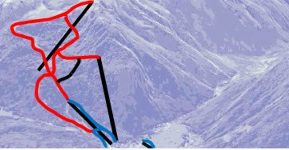 Plan skijaških staza Skijaško područje Cogne - Gran Paradiso