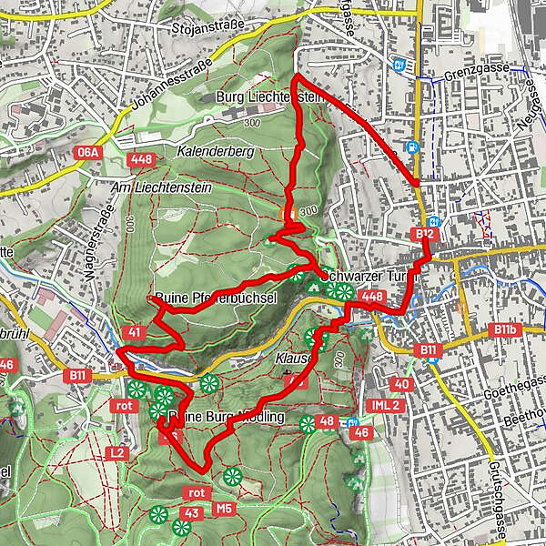 Rundwanderung Mödling (Höhlen und Ruinen) - BERGFEX - - Retki Ala-Itävalta