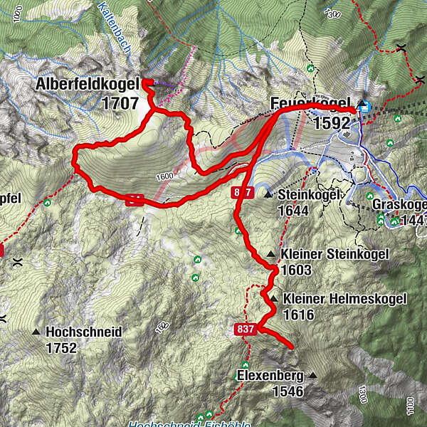 Helmeskogel / Alberfeldkogel BERGFEX Wanderung Tour Oberösterreich