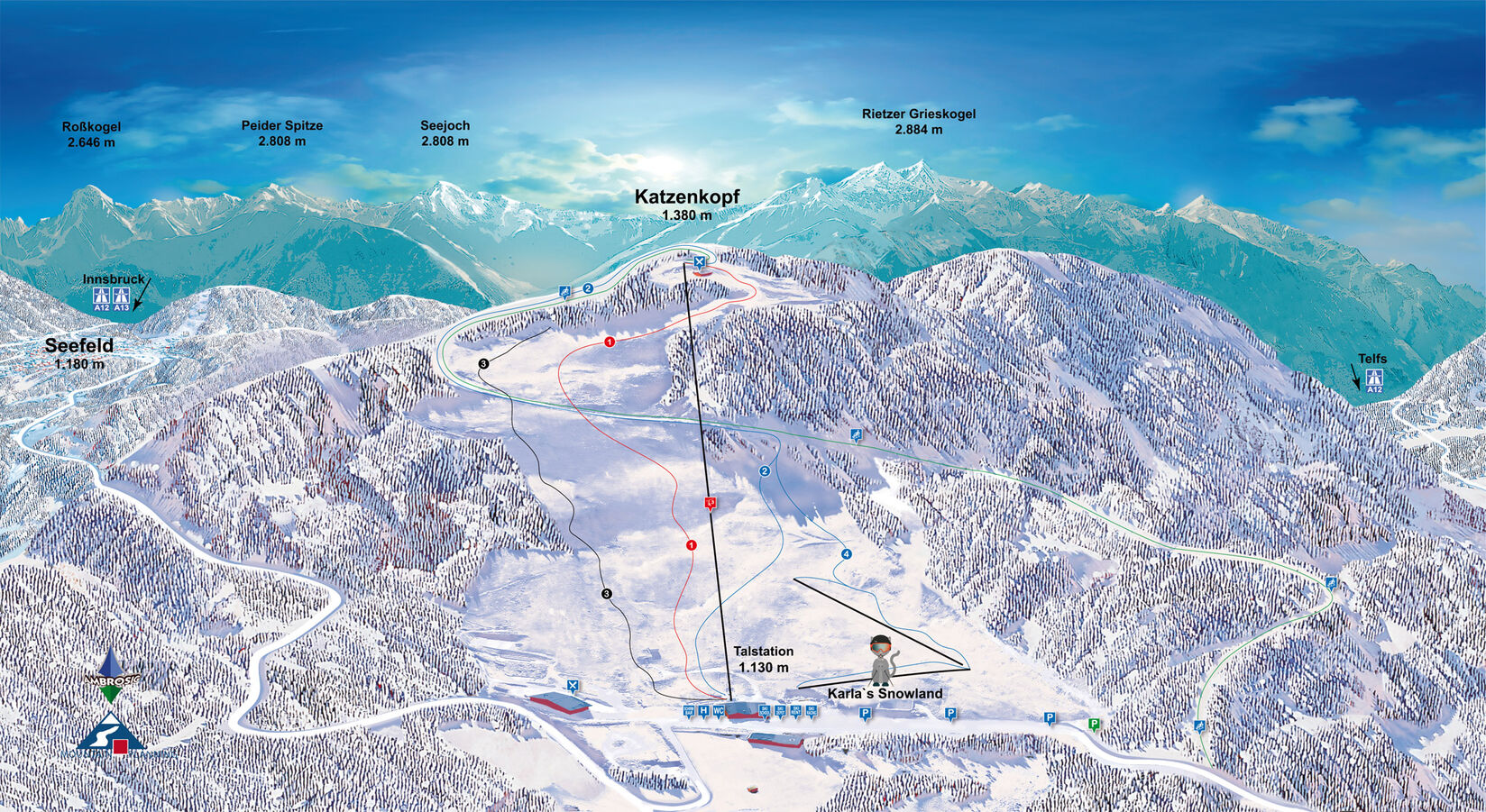 PistkartaSkidområde Katzenkopf / Leutasch