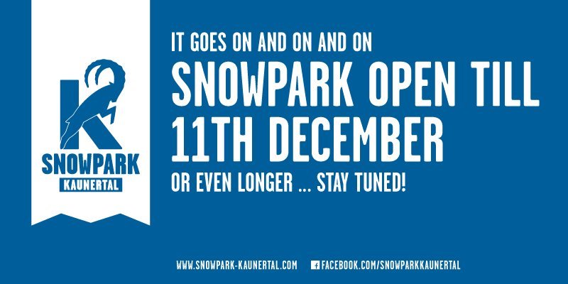 Good news! Der Snowpark Kaunertal geht in die Verlängerung!