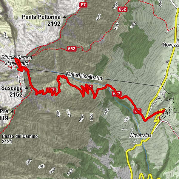 Rifugio Novezzina Punta Sascaga Rifugio Telegrafo G Barana Cima