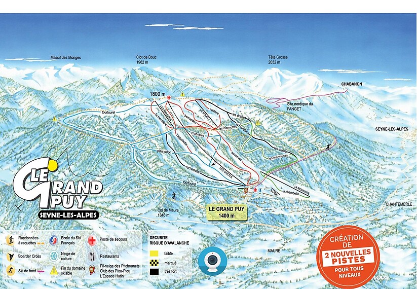 PistenplanSkigebiet Le Grand Puy / Seyne-les-Alpes