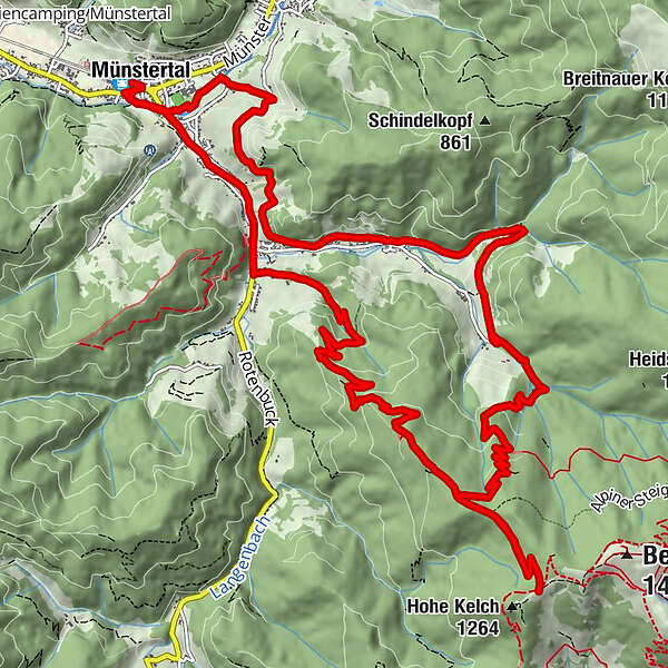 Aufstieg von Münstertal zum Hohkelchsattel und via Teufelsgrund zurück